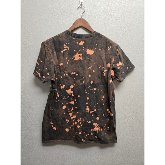 Pink Floyd Shirt Dark Side of the Moon Brown Bleached Band Medium - Picture 5 of 7